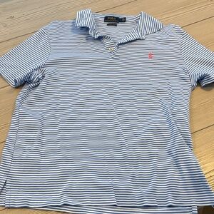 Polo by Ralph Lauren Navy and White Striped Polo Shirt